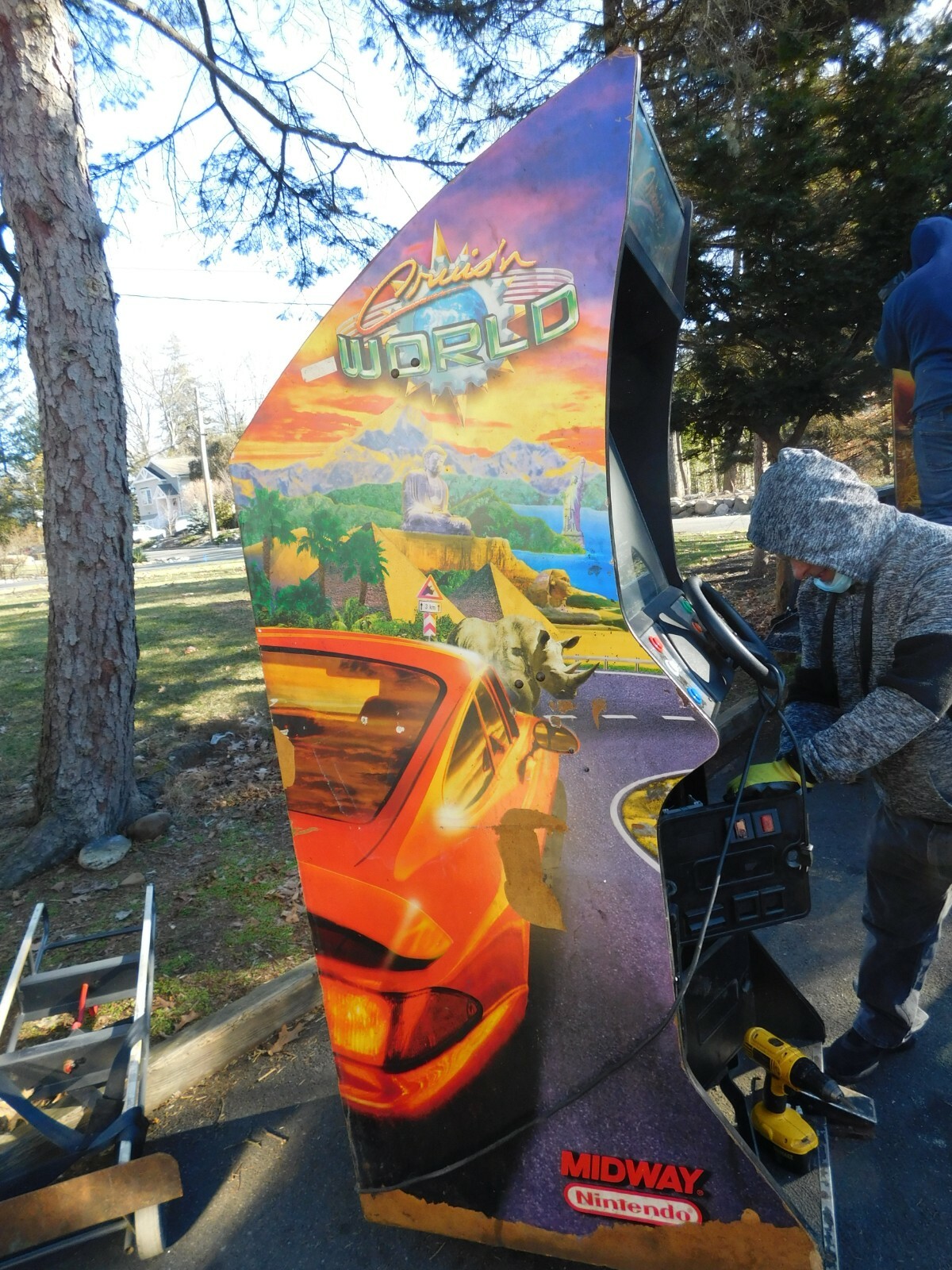 Midway Cruisin World Stand Up arcade non working project parts game