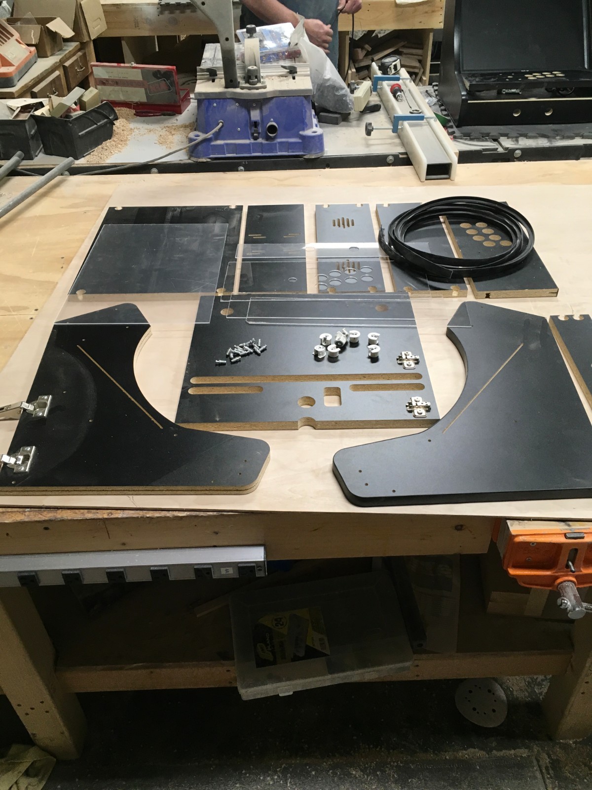 Extra Wide Bartop Arcade Cabinet Deluxe Kit – Easy Assembly, for 22″ Monitor, ac