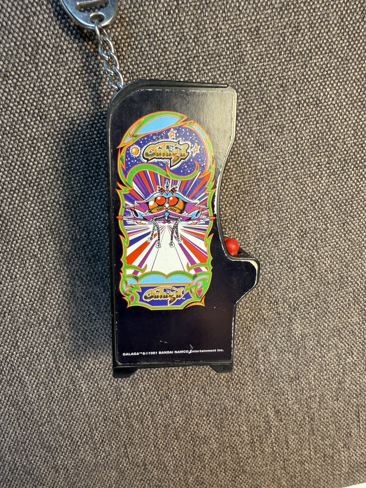 Bandai Namco TINY ARCADE Galaga Mini 1981 Arcade Game Clip Battery Powered