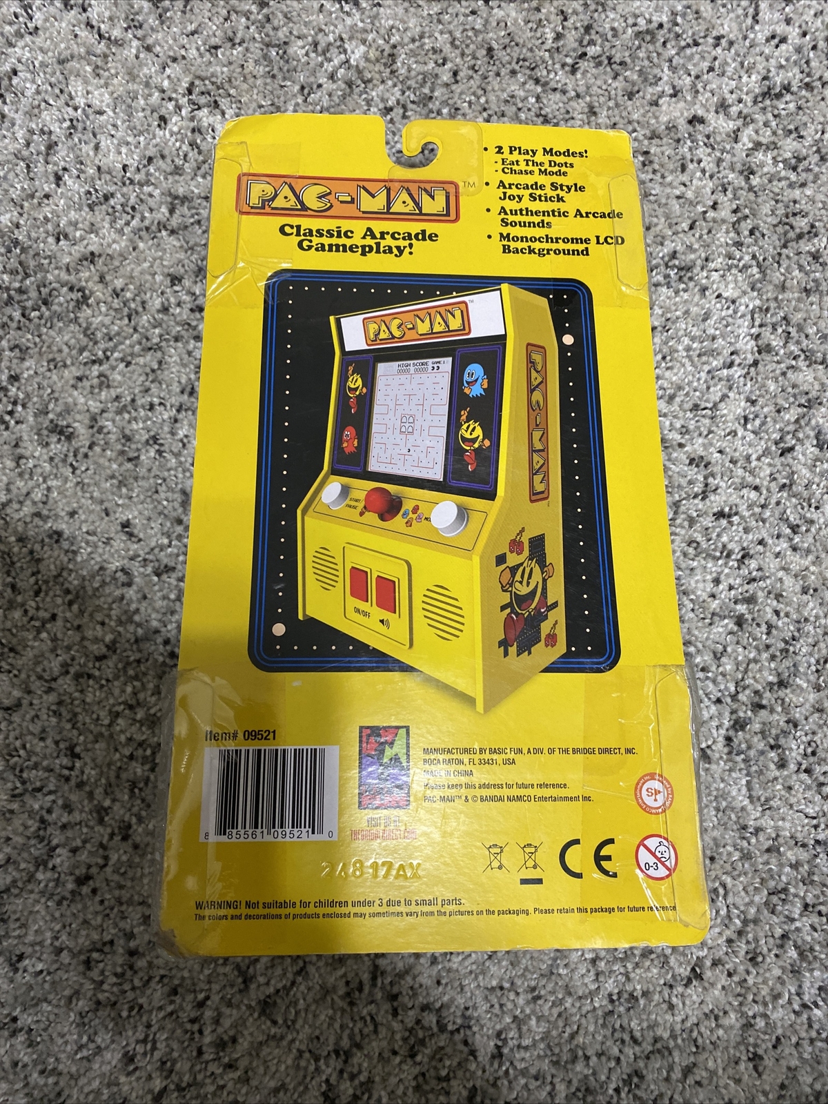 Pac-man Retro Mini Arcade Handheld Game Classic Play 2 Modes TESTED-WORKING
