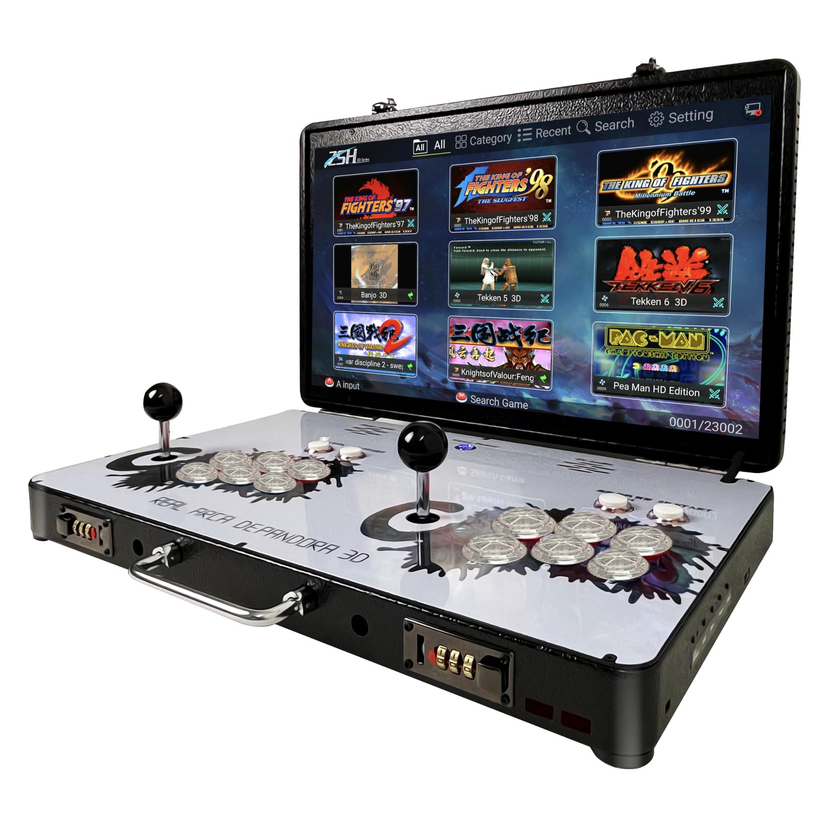 WYGAMING Portable 20000 in 1 Metal Box 3D 20.86 x 12.99 x 14.96 inches, Black