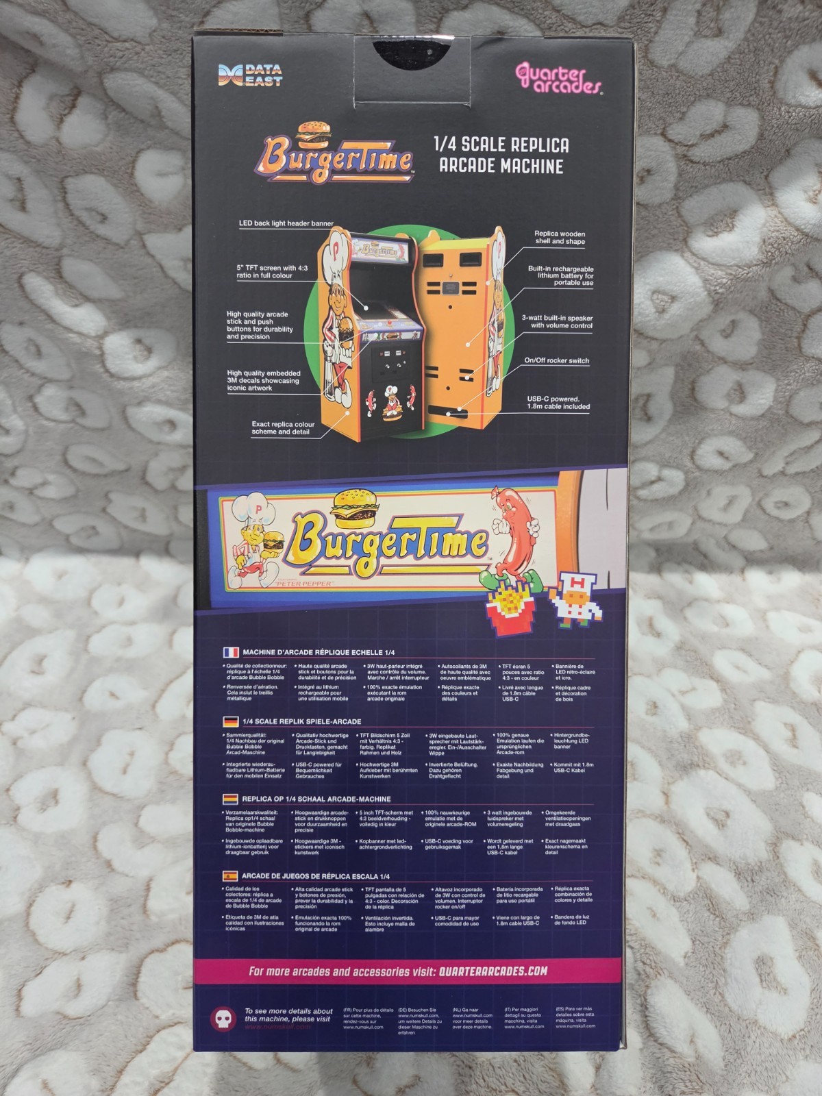 BurgerTime Quarter Arcades 🍔 Numskull 1/4 Scale Mini Replica Arcade Game 🕹 NIB