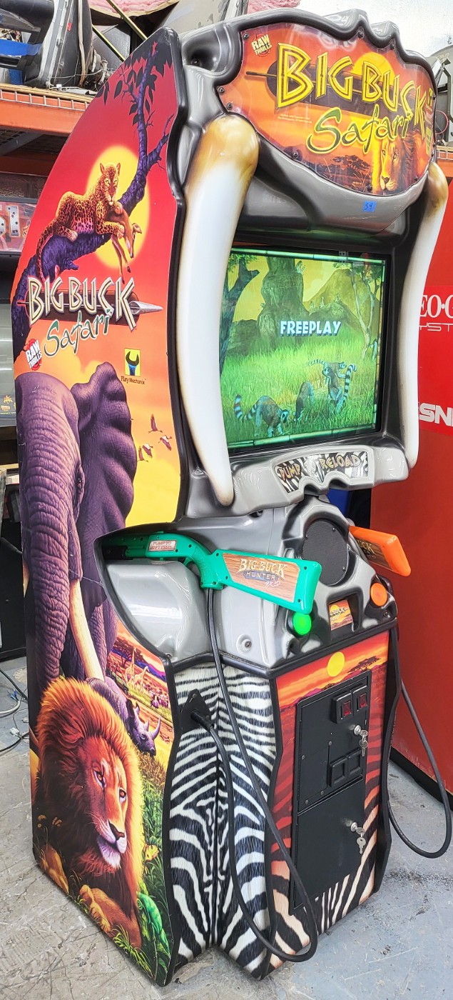 BIG BUCK HUNTER Pro SAFARI Full Size Arcade Shooting Game – WORKING GREAT! (S4)