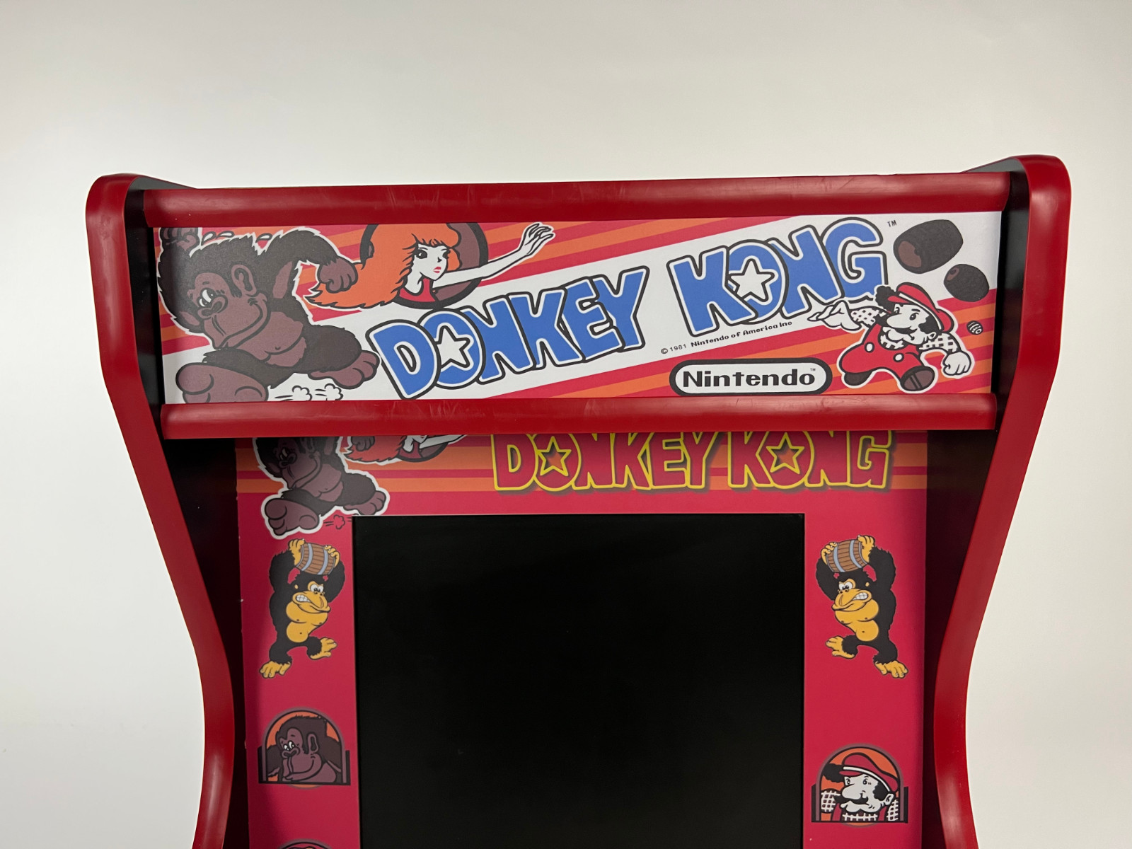 Bar Top Red Trim Vertical Arcade! With Trackball!