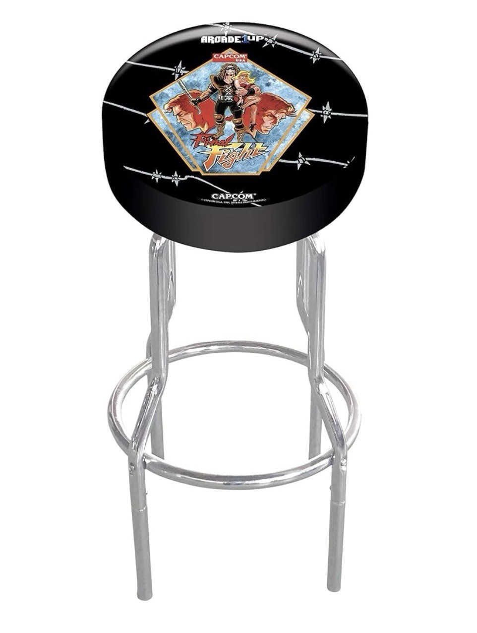 NIB STOOL Plus New Sleek Riser W/ CUSTOM LIGHT UP MARQUEE! ARCADE1UP Final Fight