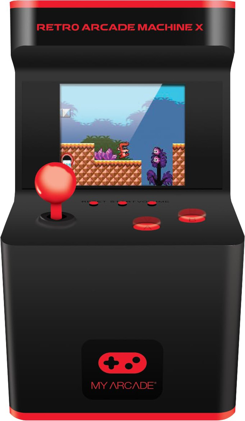 Mini Retro Arcade Machine: 300 Games, 5.75″ Tall, Battery Powered, Color Display