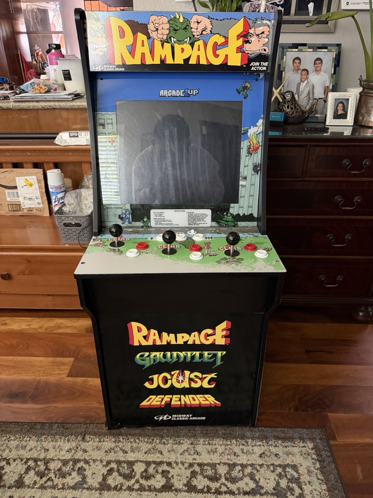 Arcade1up Midway Classic Arcade Machine Rampage Gauntlet Joust Defender