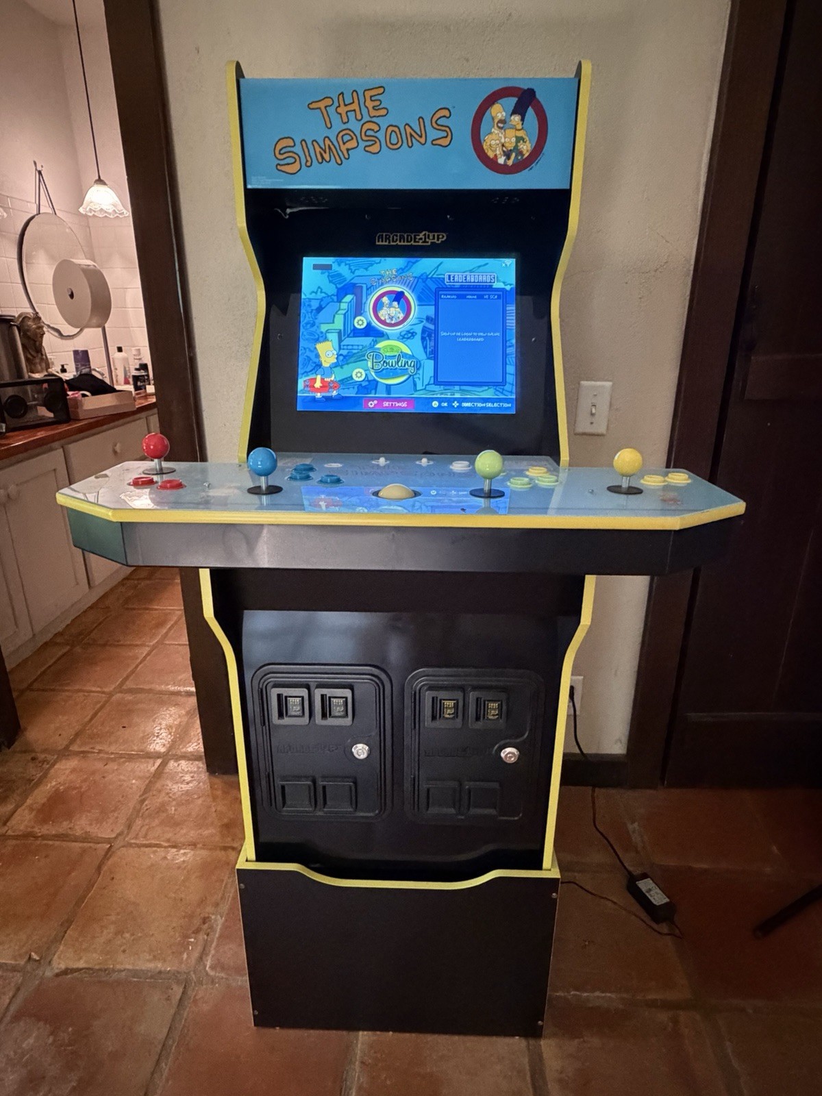 Arcade 1up The Simpsons Arcade With Riser And Stool WORKING GREAT CONDITIONS 🔥