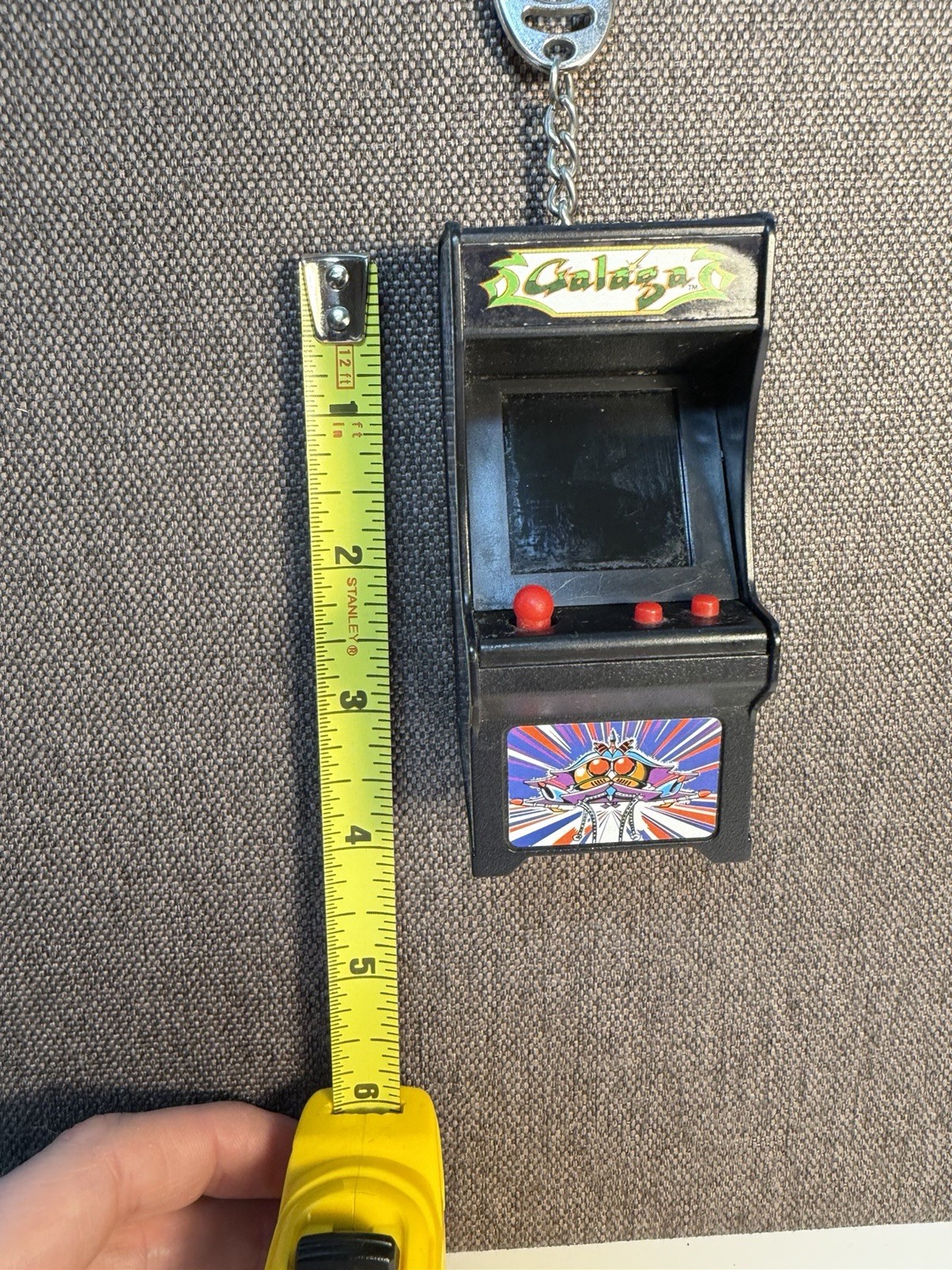 Bandai Namco TINY ARCADE Galaga Mini 1981 Arcade Game Clip Battery Powered
