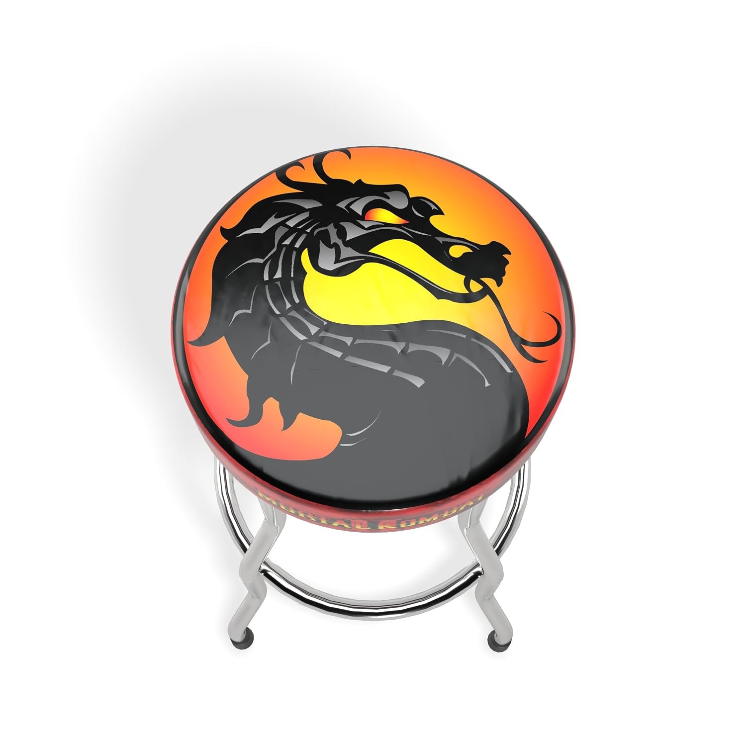 Officially Licensed Adjustable Chrome Plated Steel Frame Arcade Gaming Stool