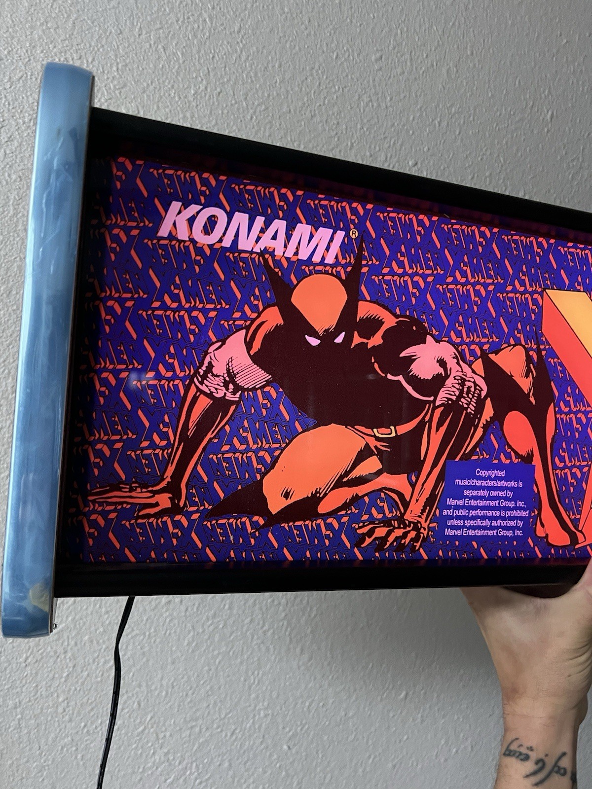 X-Men Arcade Custom LED Light Original Cabinet Uncanny Wolverine Storm Logan