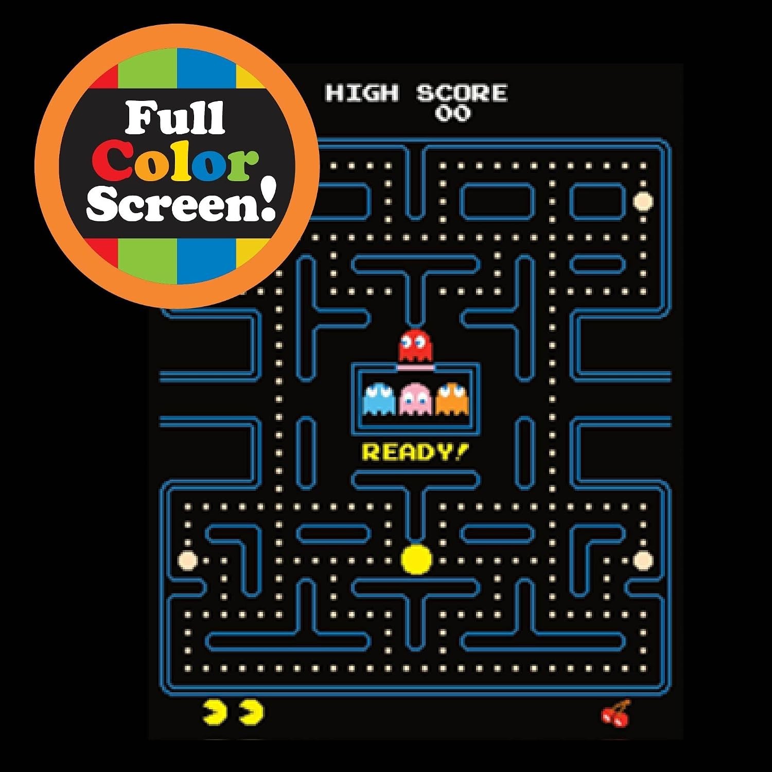 Retro Mini Arcade Game – Classic Pac-Man Handheld Console with Full Color Screen