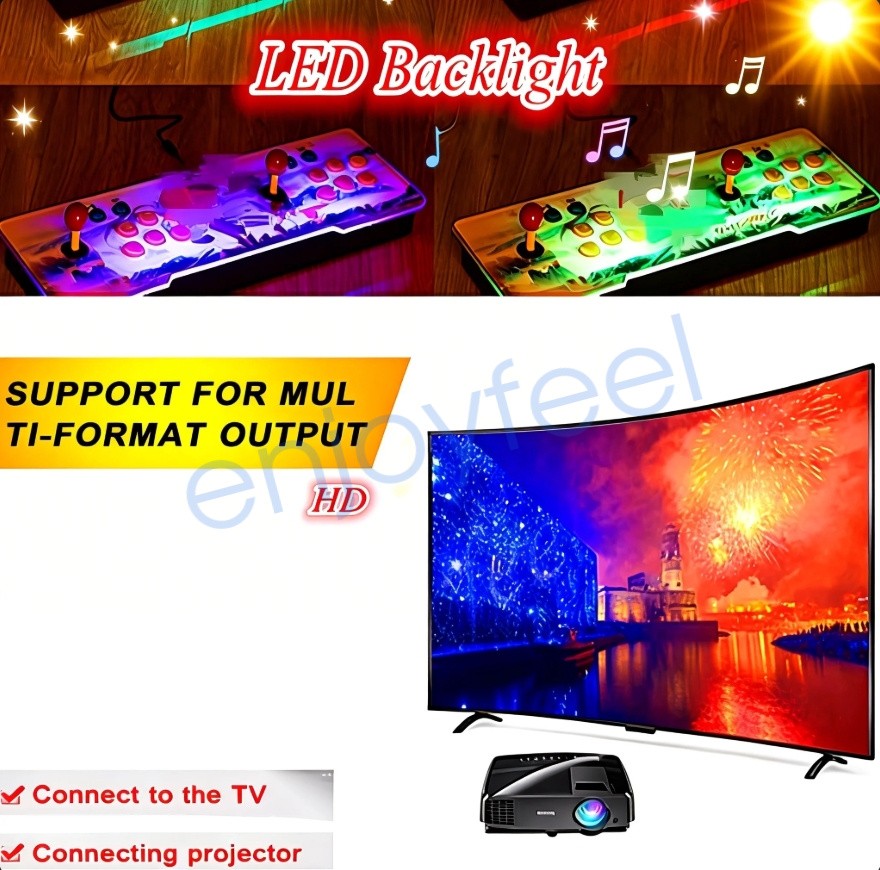 HD26800 Play Box Retro Video Game Double Stick Home Arcade Console