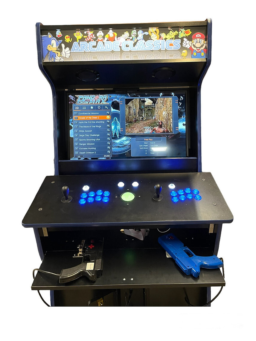 Ultimate Two Player Upright Arcade With Trackball and Dual Light Guns – 32