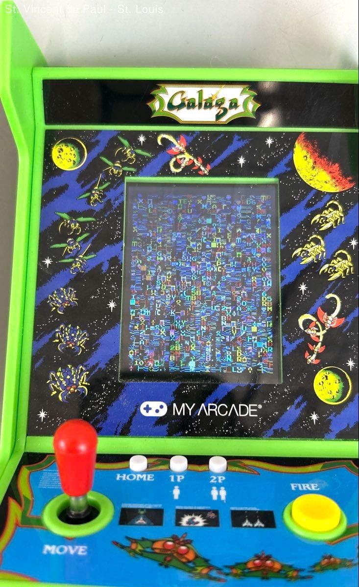 Set of 2 Mini Arcade Galaga Mini AHand Held Arcade Video Machine Collectible