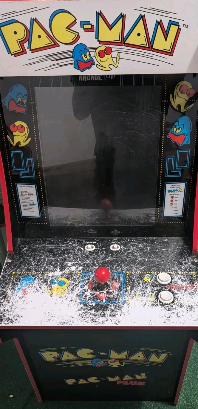 Arcade1Up Pac-Man Deluxe Arcade Machine Gaming Cabinet FOR PARTS NOT WORKING