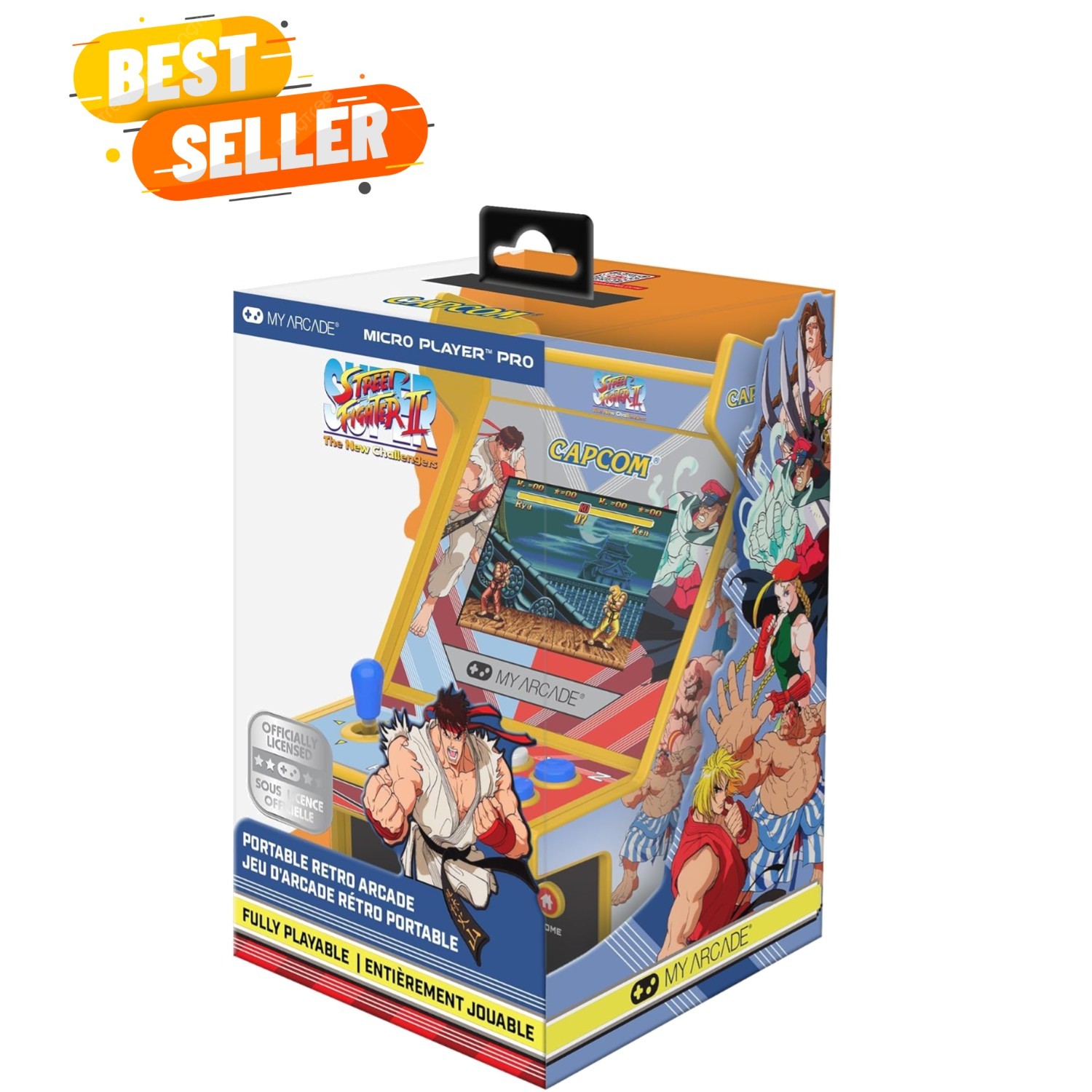 Portable Retro Arcade: Super Street Fighter II Micro Player with USB Power