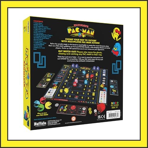 Ultimate PAC-MAN Board Game – Retro Arcade Classic, 2-4 Players, Ages 8+