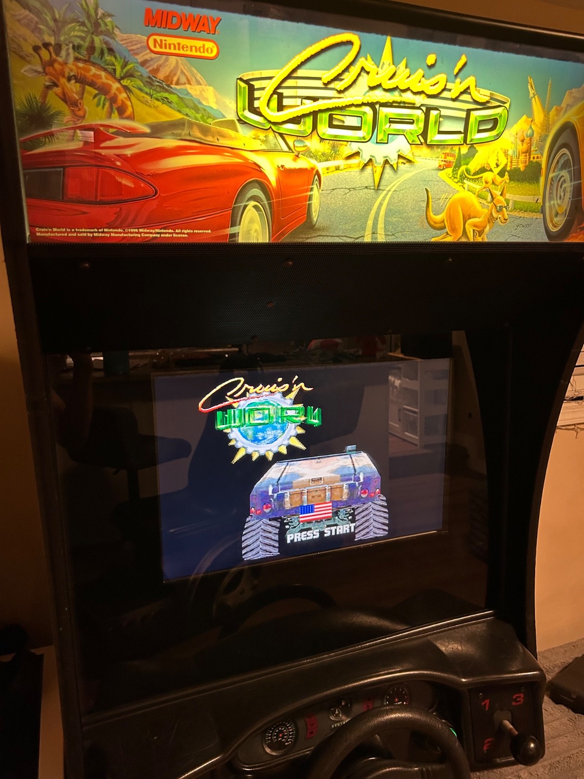 Cruis’N World Arcade Sit-Down Cabinet by Nintendo Midway (used/working)