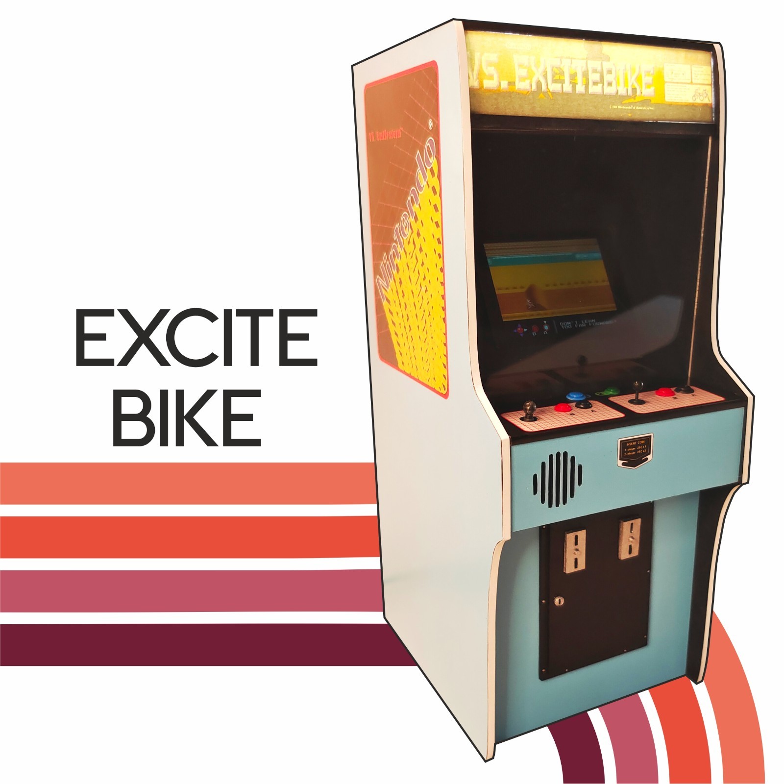 Excitebike 1/6 scale mini working arcade cabinet.