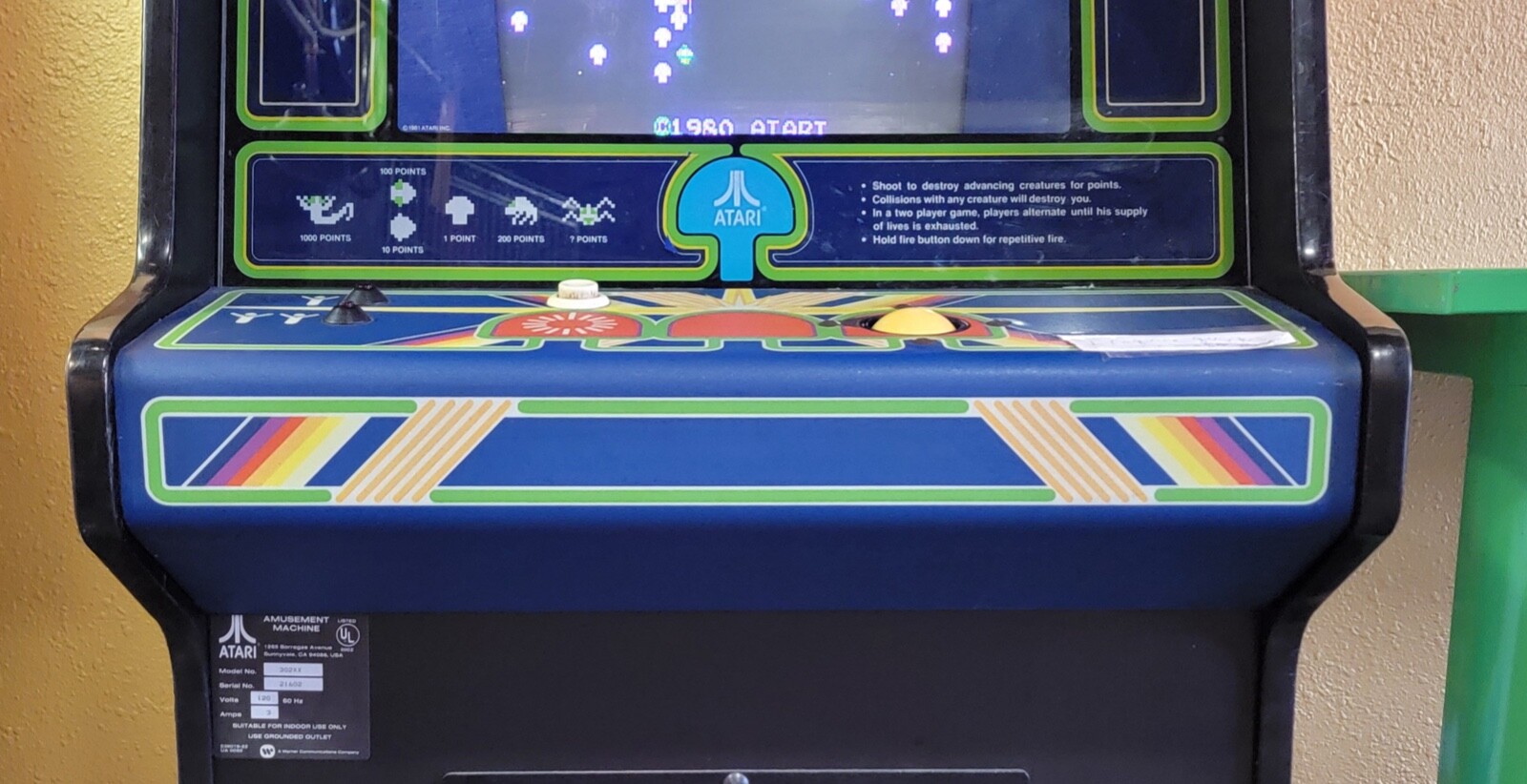 Vtg 1980 CENTIPEDE ARCADE Game / Machine by ATARI – Excellent Original Condition
