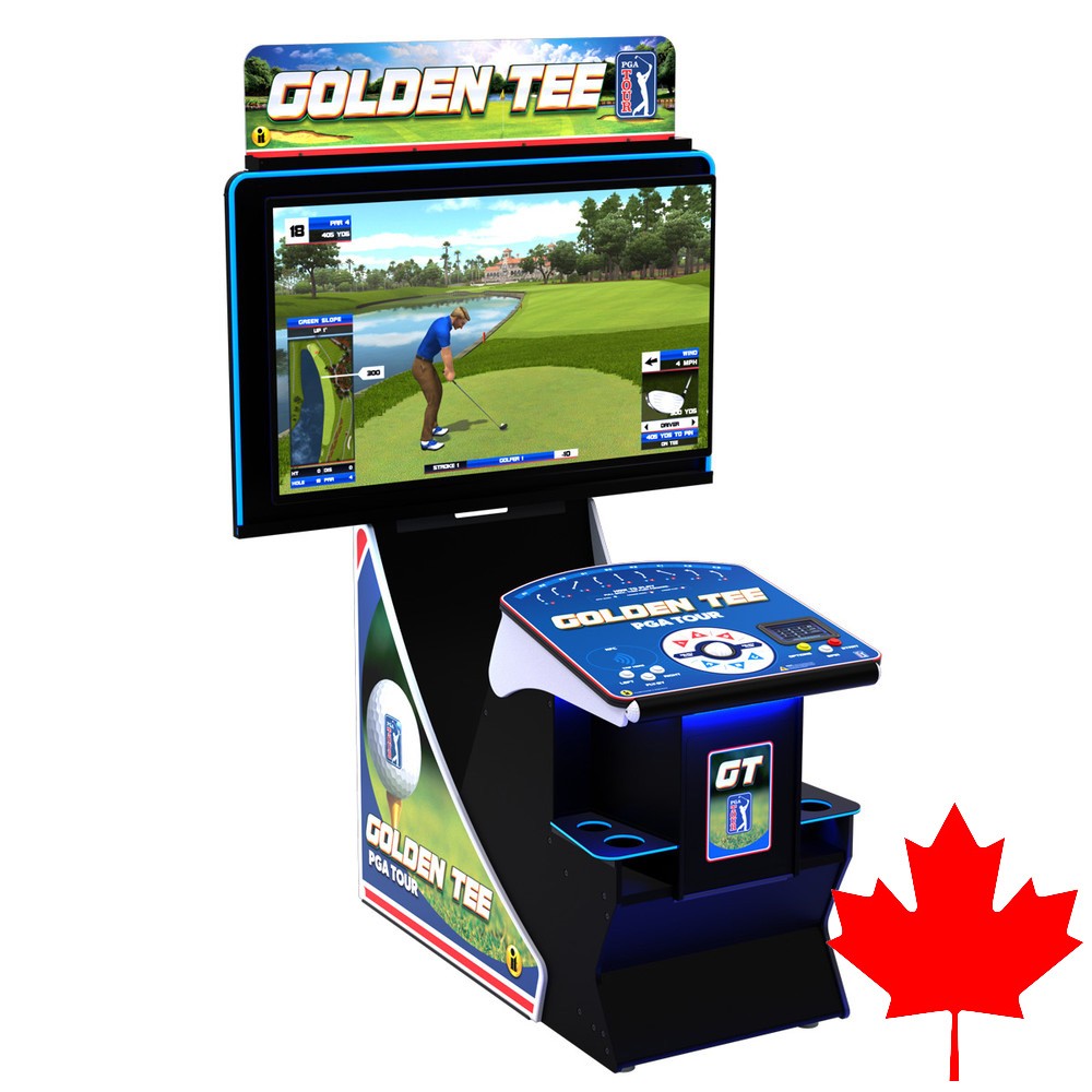 Golden Tee Golf Game – PGA TOUR Clubhouse Deluxe Edition – Canadian