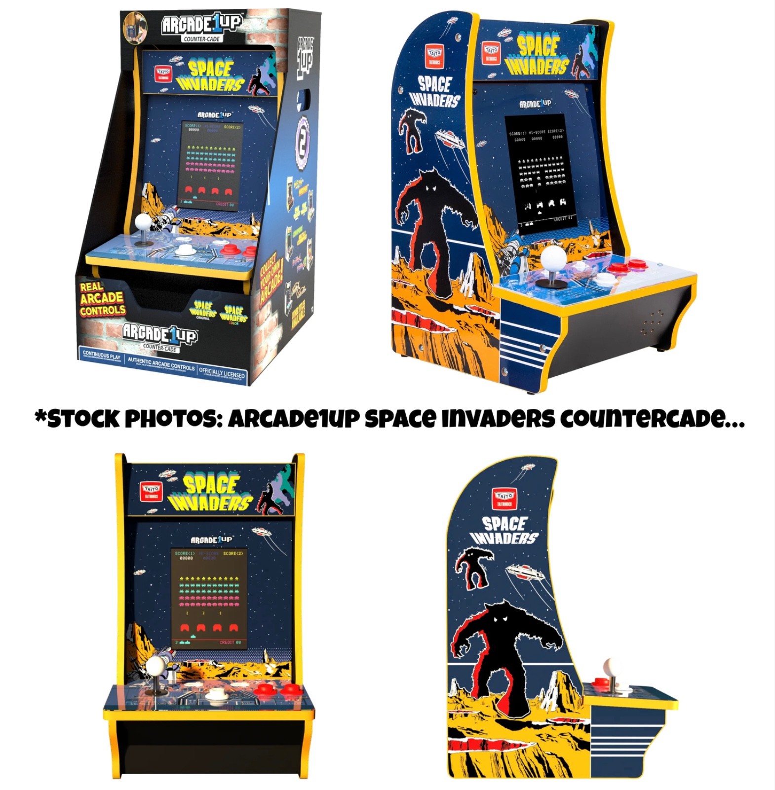 RARE Arcade1UP Space Invaders CounterCade 2019 Sealed in Box Counter Cade Taito