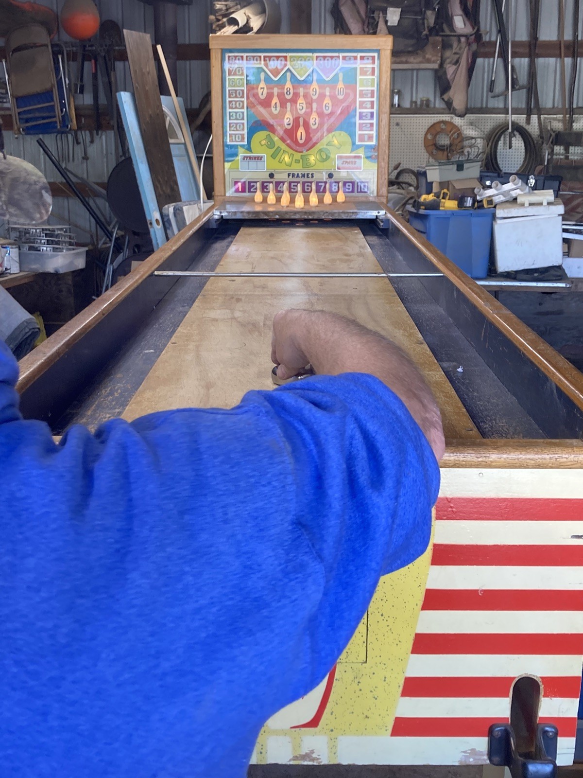 1949 Keeney’s Pin Boy Shuffle Board Bowling Alley Papers Schematic & Many Parts!
