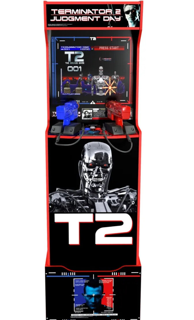 Arcade1Up – Terminator 2: Judgement Day – T2- FRONT DECAL Sticker Mod LAMINATED