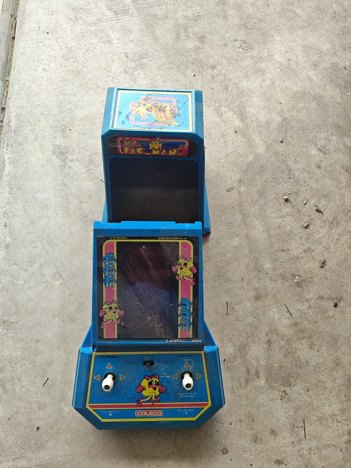 Coleco Bally Midway 1981 Ms PAC-MAN Mini Tabletop Arcade Video Game Console Read