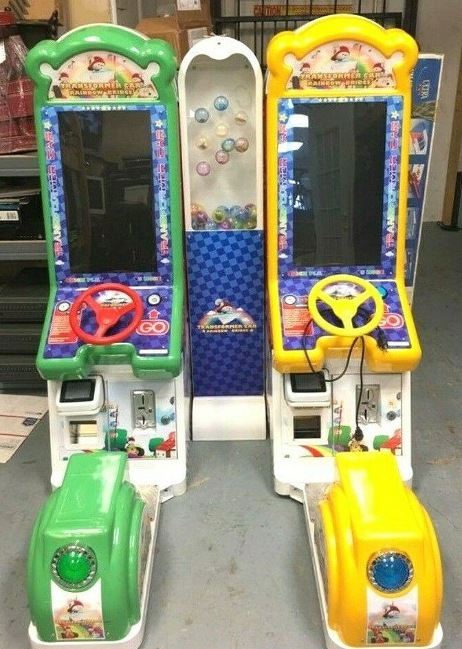 Transformer Car Rainbow Bridge Arcade Game VS Mode Two Screens / Local Pick Up