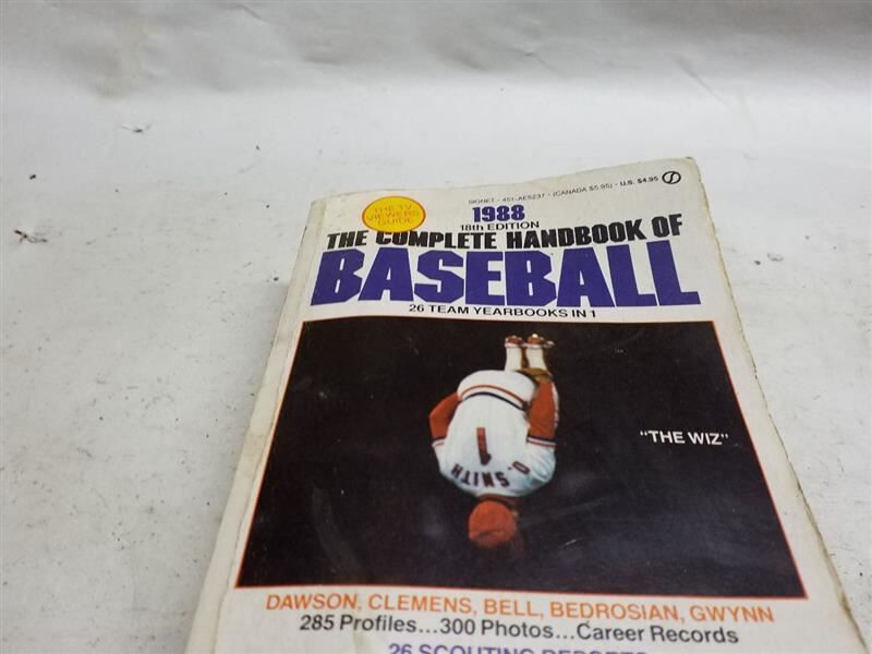 1988 The Complete Handbook of Baseball 18th Edition – Edited by Zander Hollander