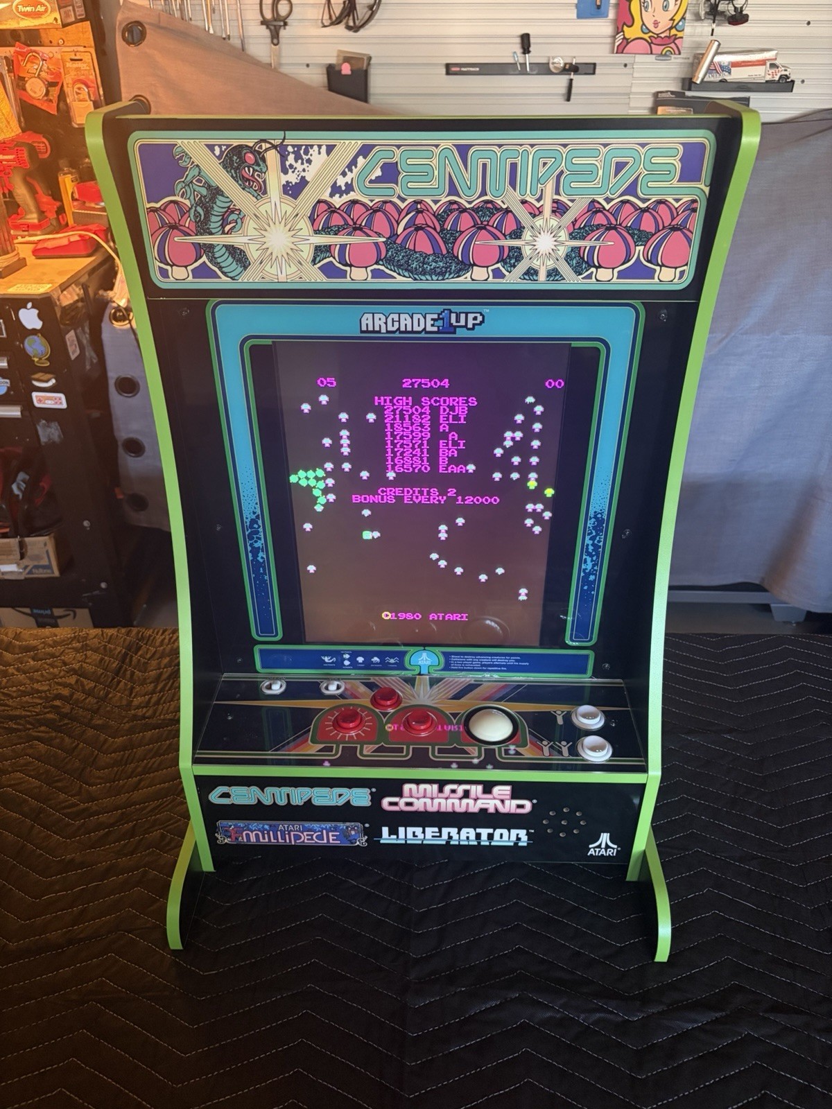 Arcade 1up CENTIPEDE Party-cade 4in1 Games RaRE arcade1up Atari Video Game NiCE!