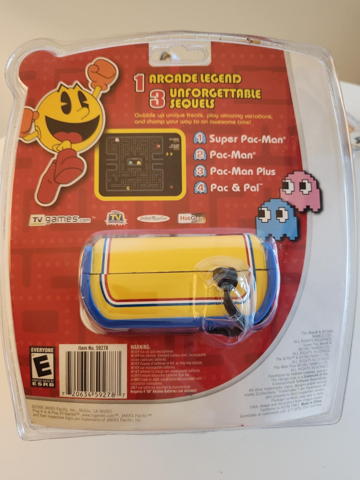 Collectible Super Pac-Man Collection TV Game – 4 in 1 Plug & Play – NOS – DS04