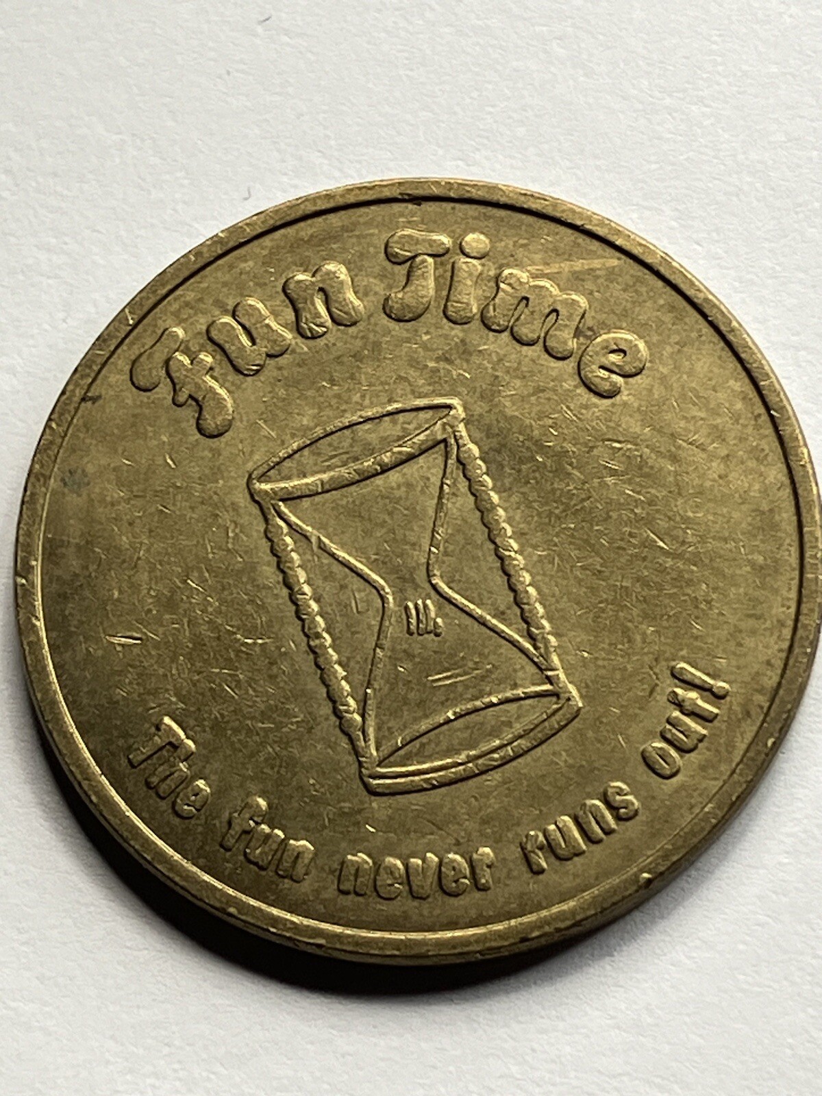 Vintage Fun Time Arcade Token Hour Glass Defunct #tb1