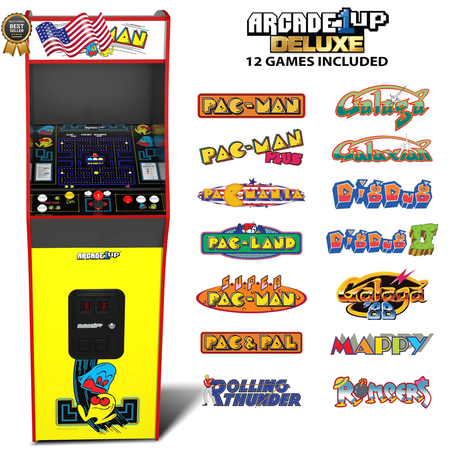 Arcade1Up PacMan Legacy Arcade Deluxe Edition FREE SHIPPING USA ONLY