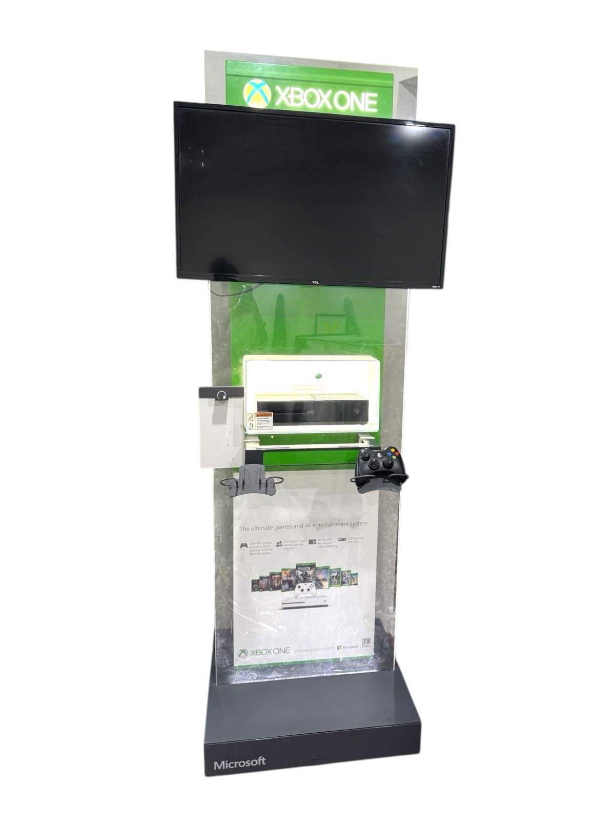 RARE Xbox One Kiosk Standing with Light Up Box. See Description