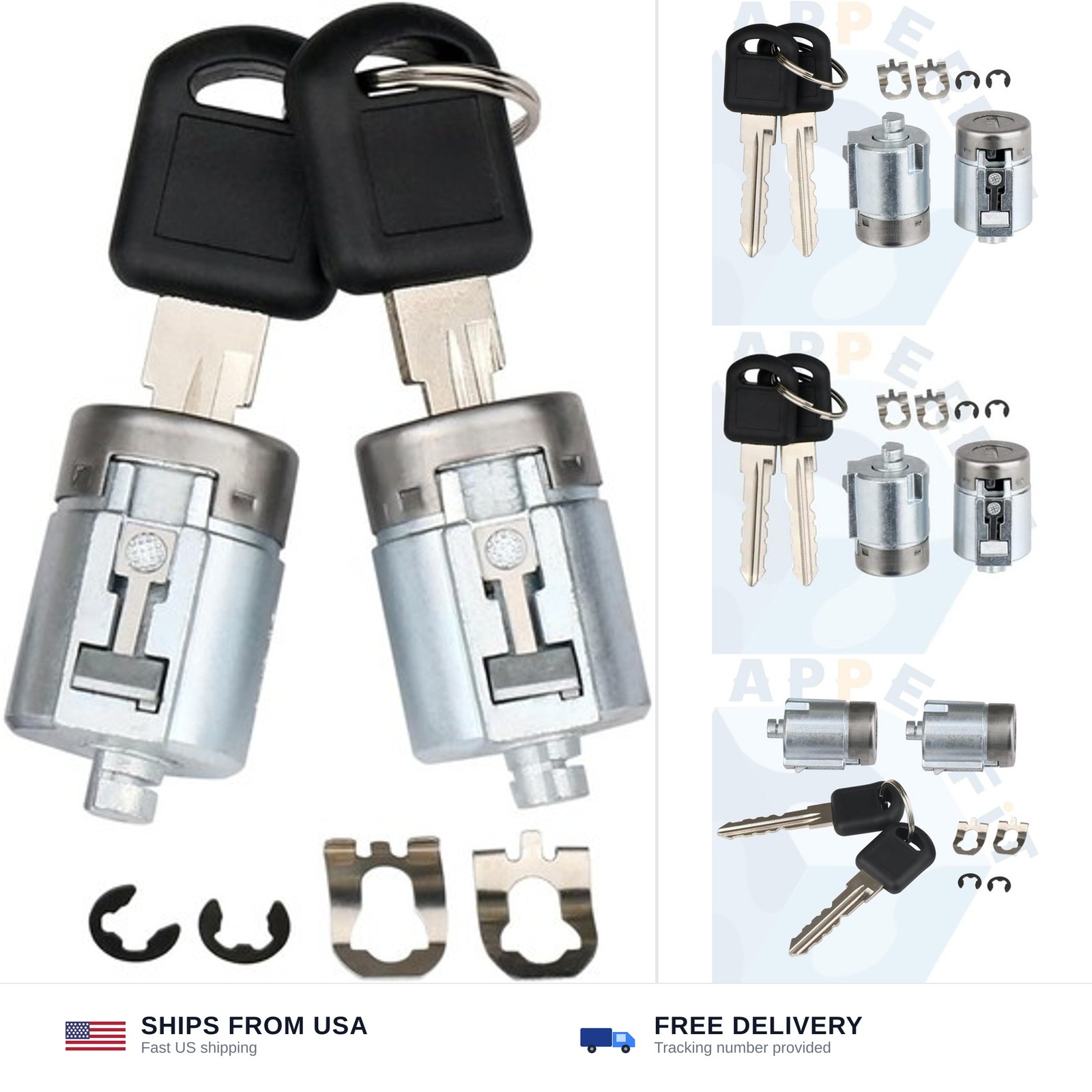 Door Lock Cylinders & Keys for Exterior Door Handle 12549131 Compatible with …