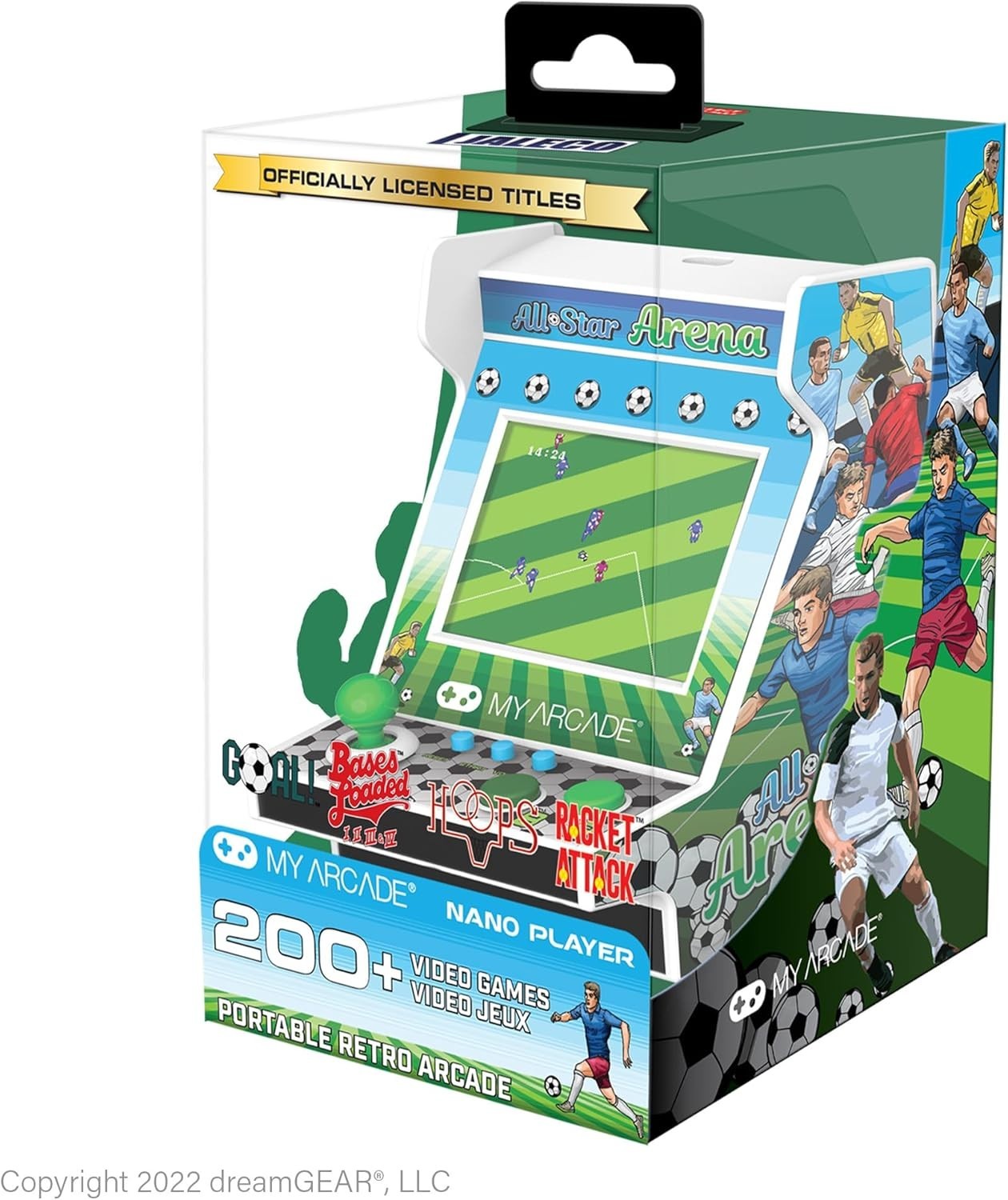 All-Star Arena Nano Player: 4.5″ Portable Mini Arcade with 207 Retro Games