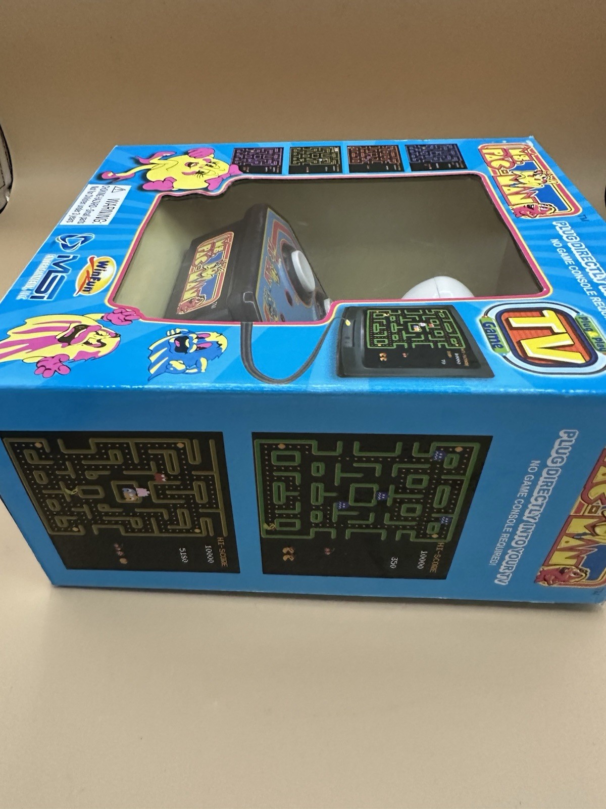 Ms. Pac-man ORIGINAL BOX OF 1993 PLUG DIRECTLY INTO TV Brand New