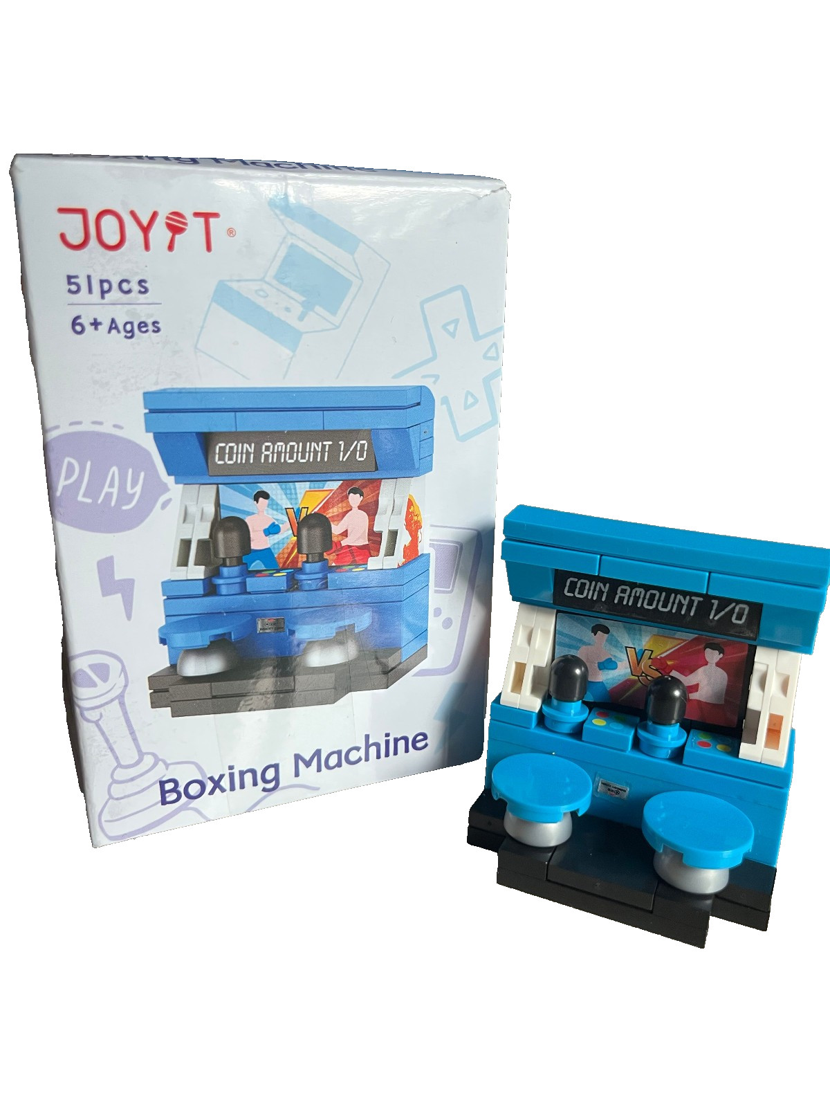 Mini Block Arcade Game Machine Toys Collectible Display Item [Boxing Machine]