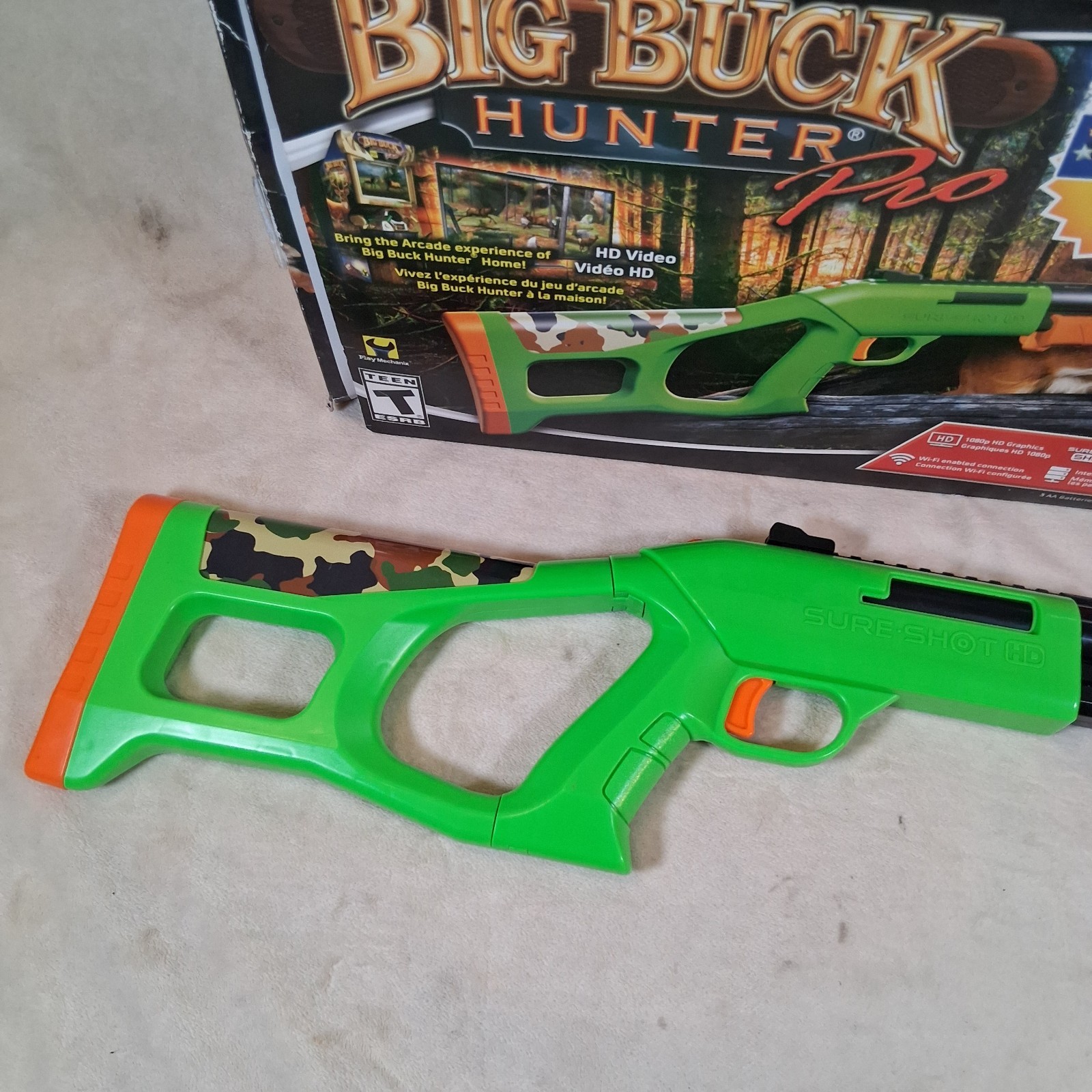 Sure Shot HD Big Buck Hunter Pro Gun & Box Replacement Only (Tested, Powers On)