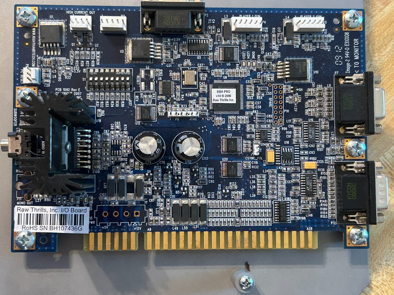 Big Buck World Deluxe arcade i/o,power distribution and subwoofer amp