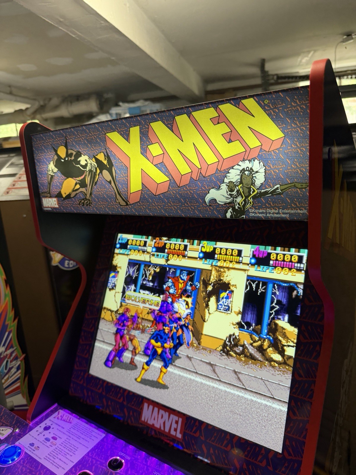 Arcade1Up X-Men 4 Player Arcade 19” Buy Stuff Upgrade + Stool LOCAL PICKUP