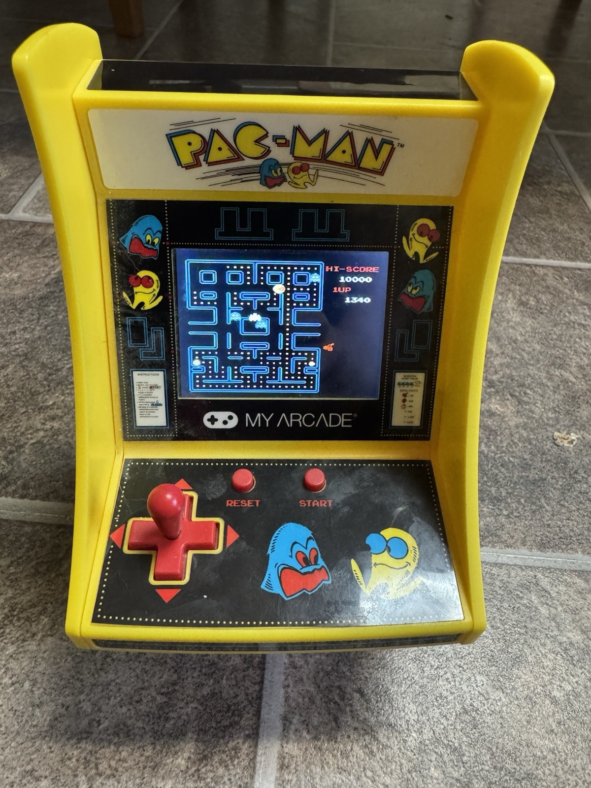 My Arcade Micro Player DGUNL-3220 Pac-Man Yellow Mini Arcade WORKS