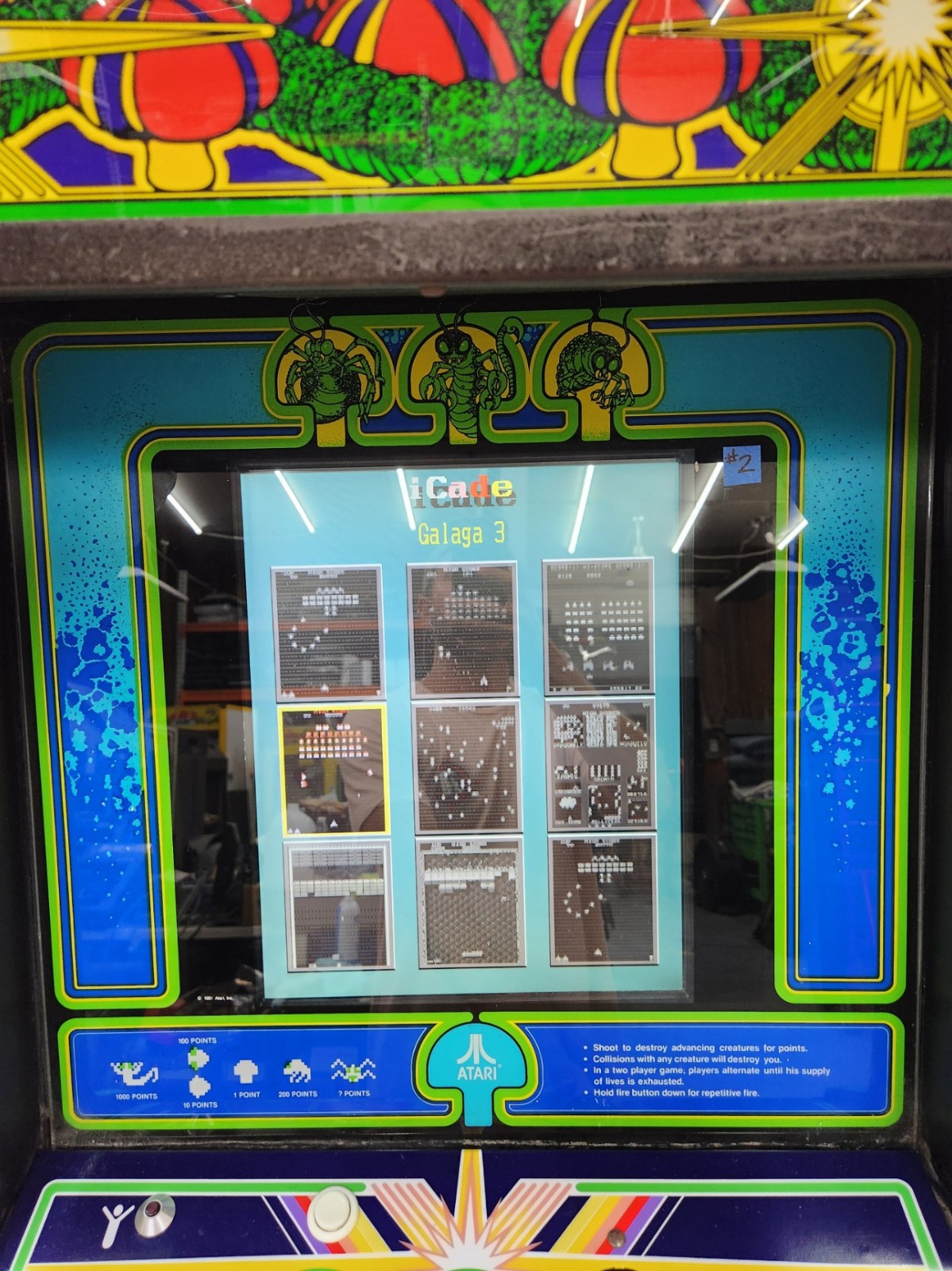 CENTIPEDE Stand Up Full Size Arcade Machine Classic Video Game 9 Games in 1 (#2)