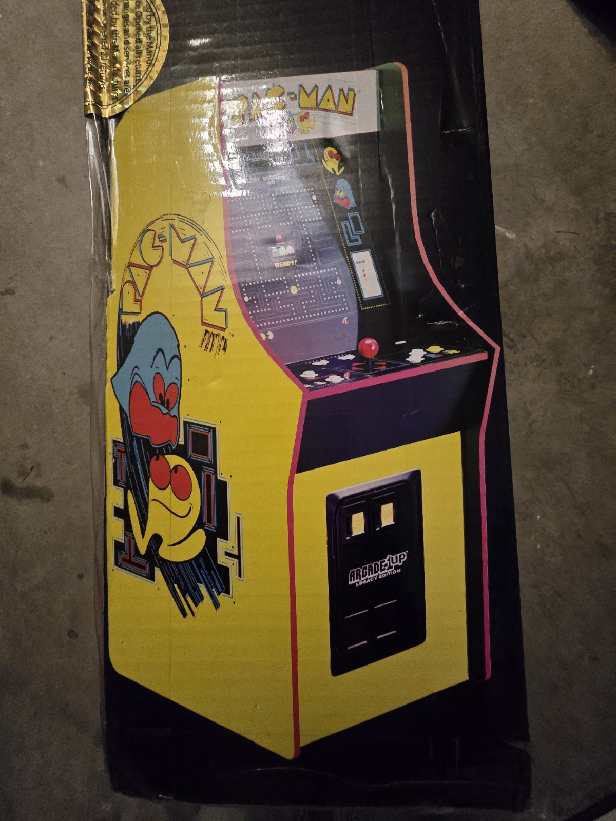 Arcade1Up Legacy Edition Pac-Man Arcade Cabinet with Riser, 12 Games
