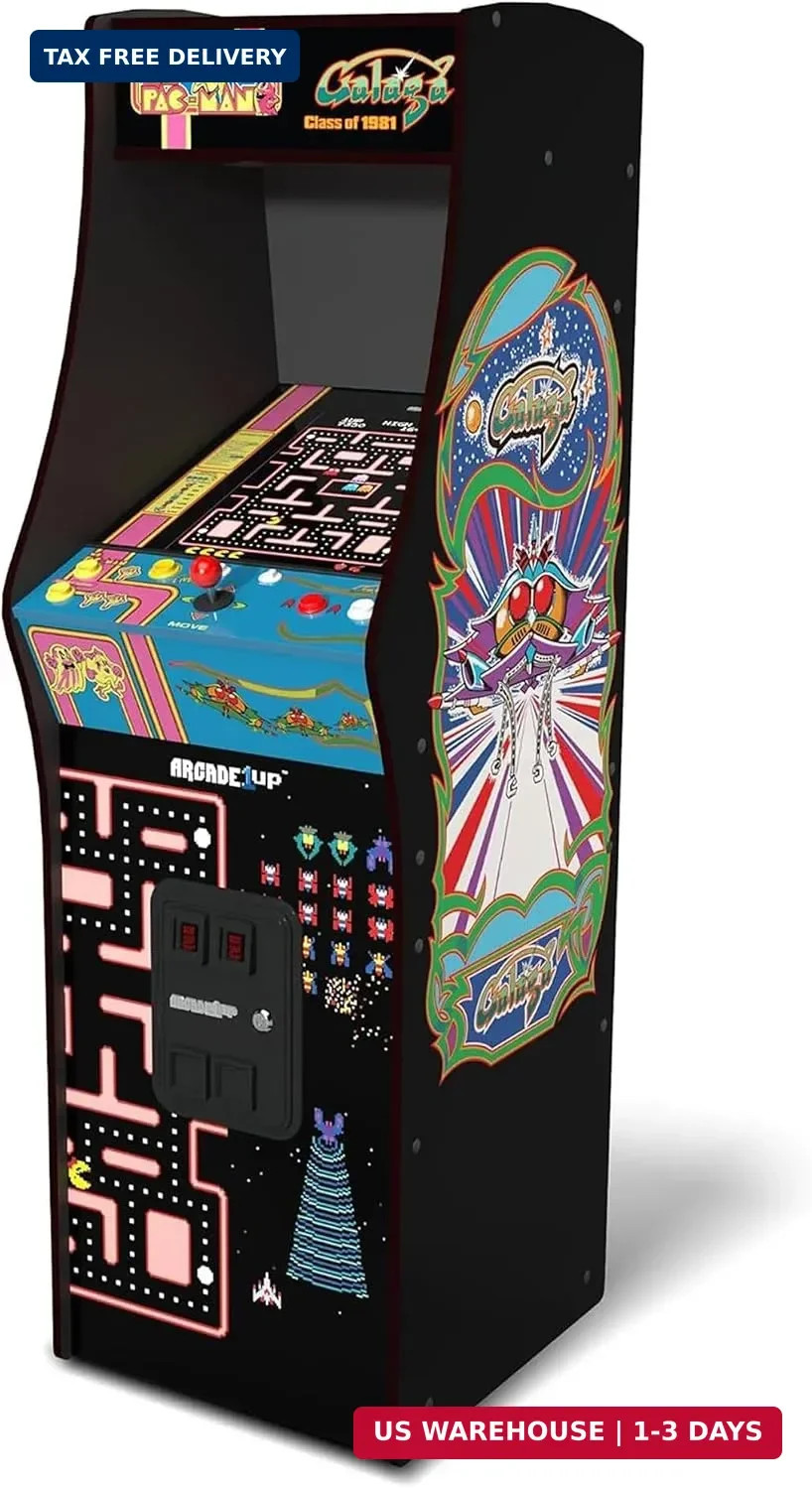 Ms. Pac-Man Class of ’81 Deluxe Arcade Machine Gaming Cabinet with 12