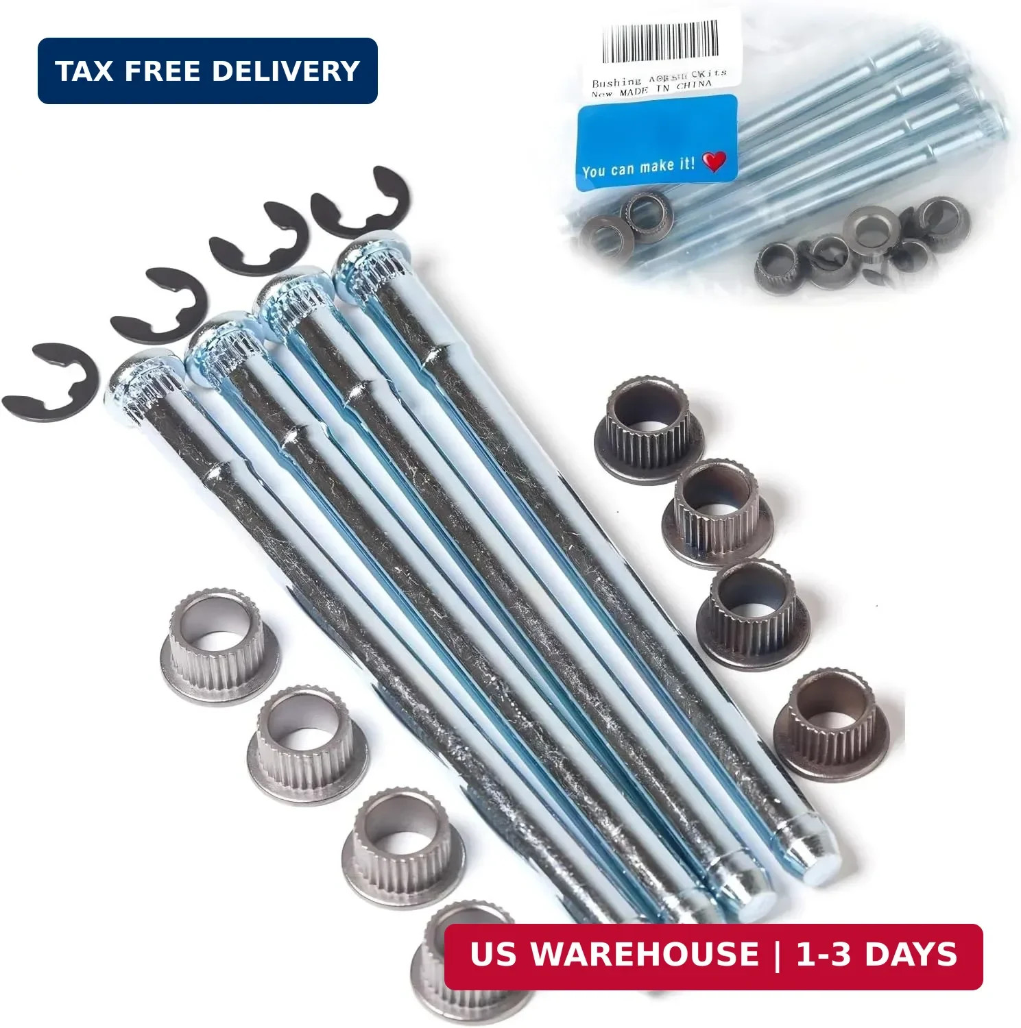 16 PCS Door Hinge Pin and Bushing Repair Kit for 1988-2002 Chevy GMC Fullsize Tr