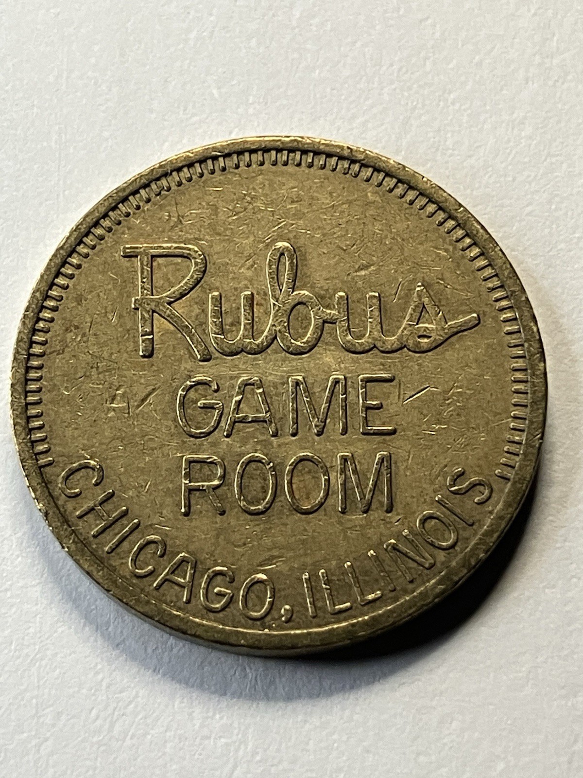 Rare Rubus Game Room Arcade Token Chicago Illinois Defunct #un1